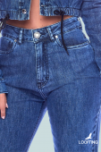 Calça Jeans Mom Crystal Loofting 
