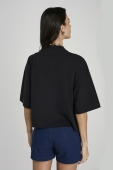 Camiseta Tsw Comfy Oversized Preta Bordada