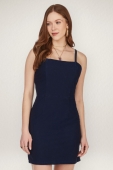 Vestido Justo Malha Denim Helo 